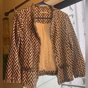 Zara black and white blazer